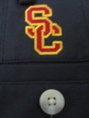 Peter Millar Crown Mens Flat Front Black "USC" Golf Short Pant NWOT - Size 36W